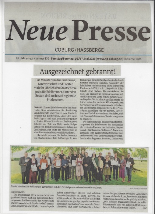 Zeitungsausschnitt: Neue Presse, 16. Mai 2026