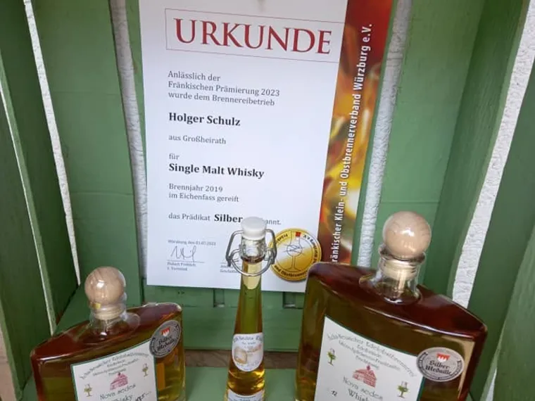 Urkunde für den Single Malt Whisky